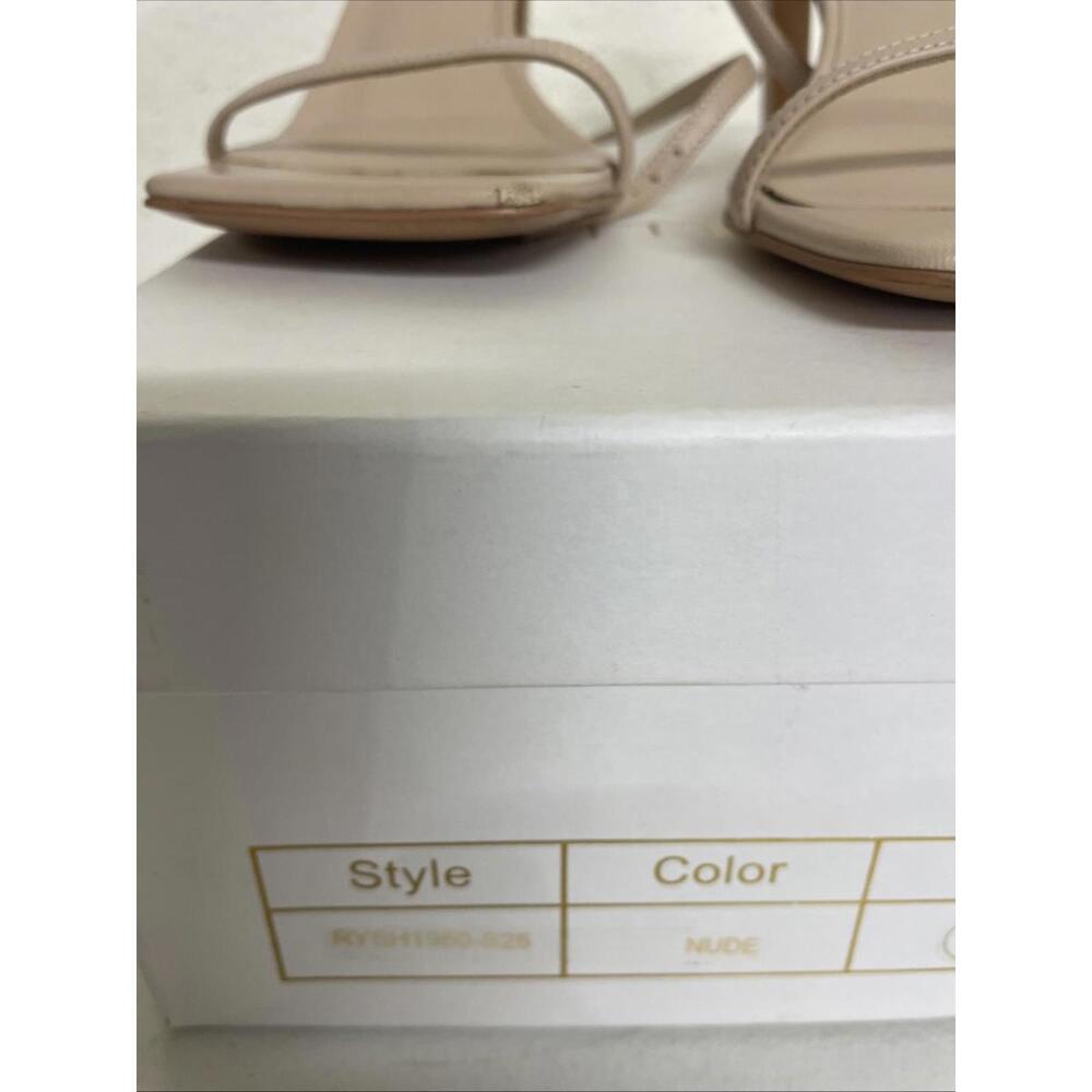 Revolve RAYE Kathryn Heel eather Sandal nude size 6 NIB $169 msrp - Picture 7 of 11